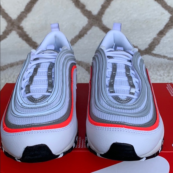 NIKE W AIR MAX 97 ESS WHITE/RACER BLUE-FLASH CRIMS - Picture 8 of 16